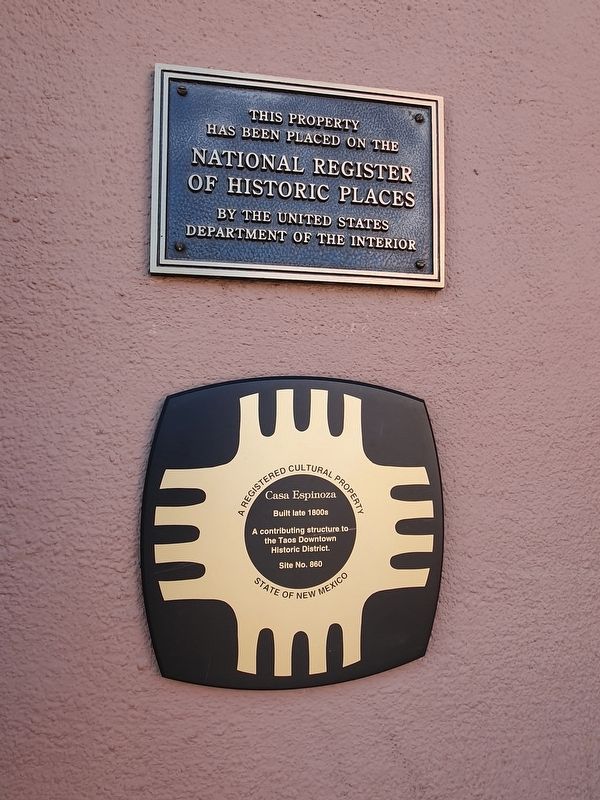 Casa Espinoza Marker. Click for full size. Casa Espinoza Marker image. Click for full size.