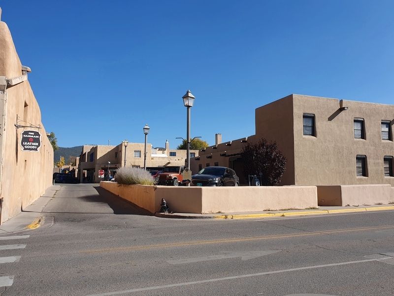 Taos Plaza and Marker. Click for full size. Taos Plaza and Marker image. Click for full size.
