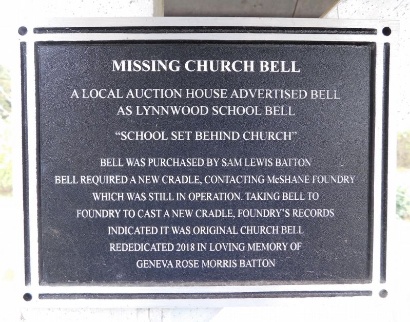 Missing Church Bell Marker image. Click for full size.