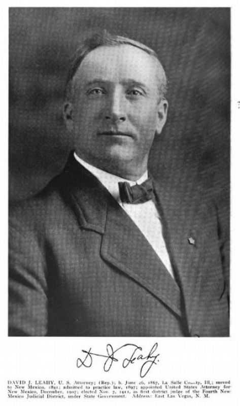 Judge David J. Leahy (1867-1935). Click for full size. Judge David J. Leahy (1867-1935) image. Click for full size.