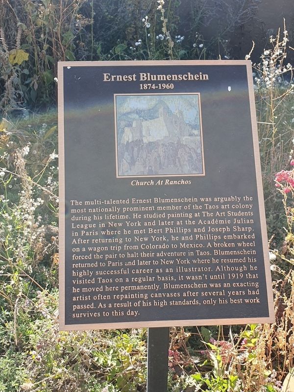 Ernest Blumenschein Marker. Click for full size. Ernest Blumenschein Marker image. Click for full size.