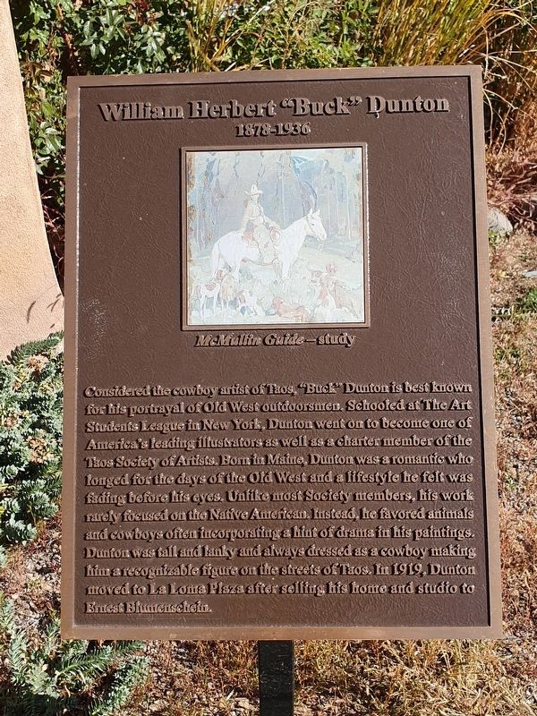William Herbert "Buck" Dunton Marker image. Click for full size.