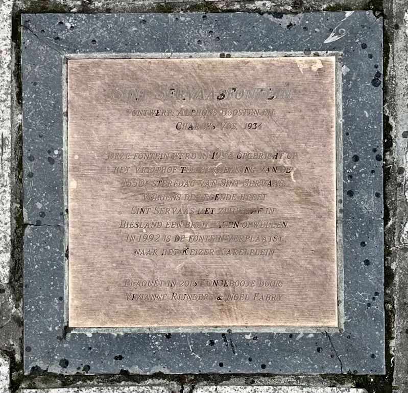 Sint Servaasfontein / Fountain of Saint Servatius Marker image. Click for full size.