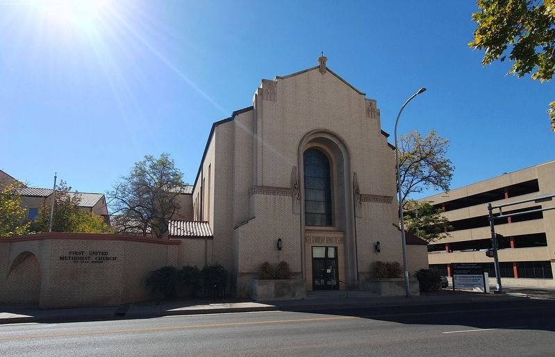 First United Methodist Church Albuquerque northern entrance image. Click for full size.