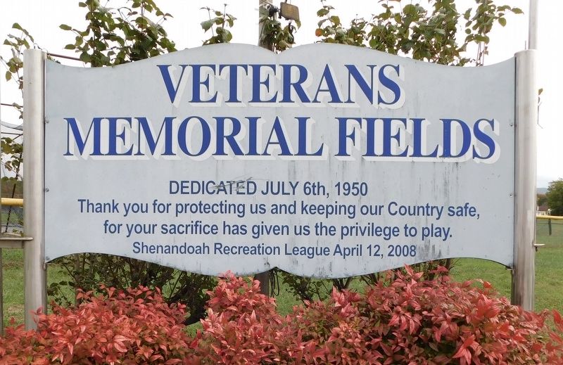 Veterans Memorial Fields Marker image. Click for full size.