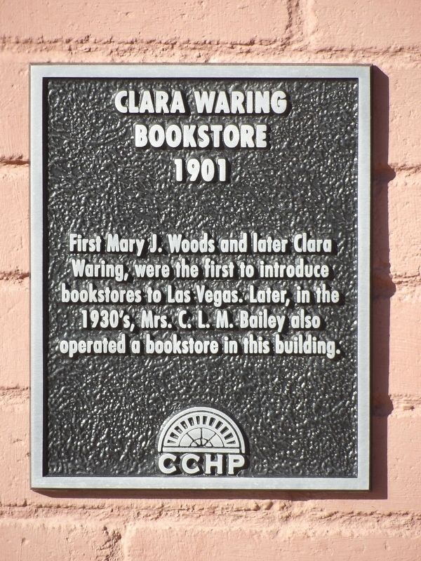 Clara Waring Bookstore Marker image. Click for full size.