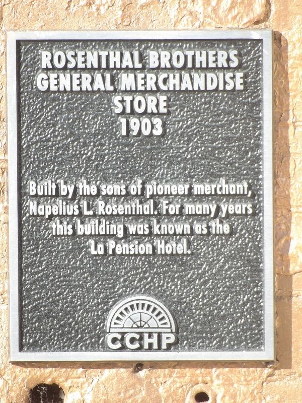 Rosenthal Brothers General Merchandise Store Marker image. Click for full size.