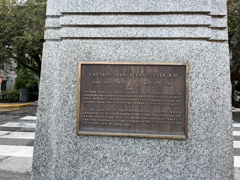 Captain George Vancouver R.N. Marker image. Click for full size.