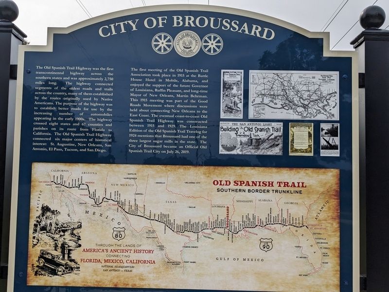 City of Broussard Marker image. Click for full size.