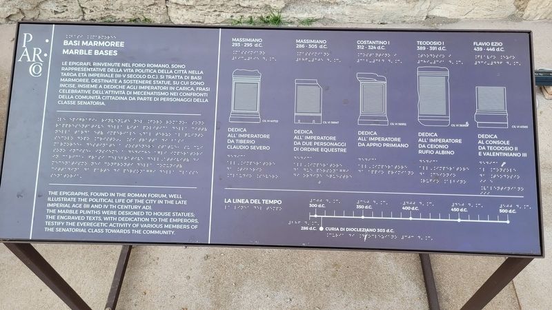 Basi Marmoree / Marble Bases Marker image. Click for full size.