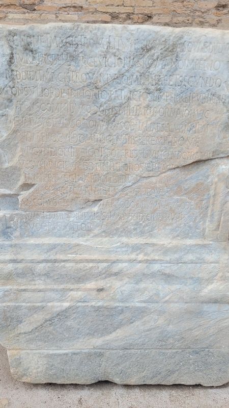 Closeup of the Flavius ​​Aetius 439-446 A.D. Marble Base image. Click for full size.