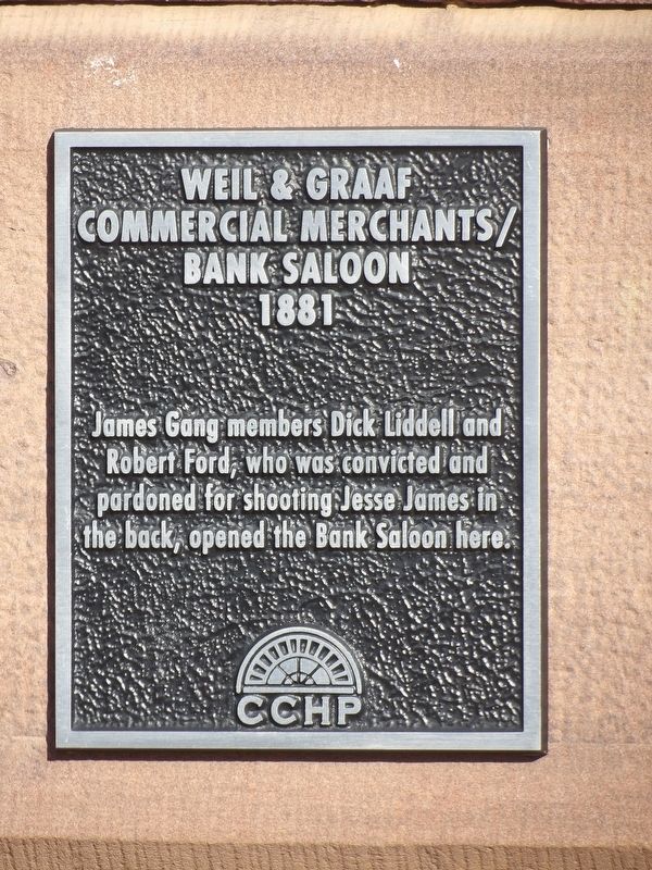 Weil & Graaf Commercial Merchants/Bank Saloon Marker image. Click for full size.