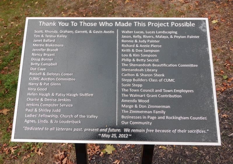Thank You To Those Who Made This Project Possible image. Click for full size.