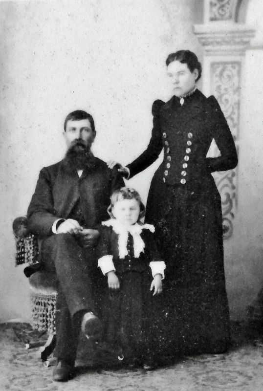 Marker detail: Andrew, Berthe and Henry Wickney, 1893. image. Click for full size.