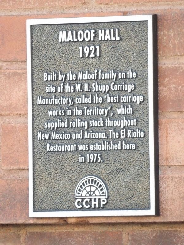 Maloof Hall Marker image. Click for full size.