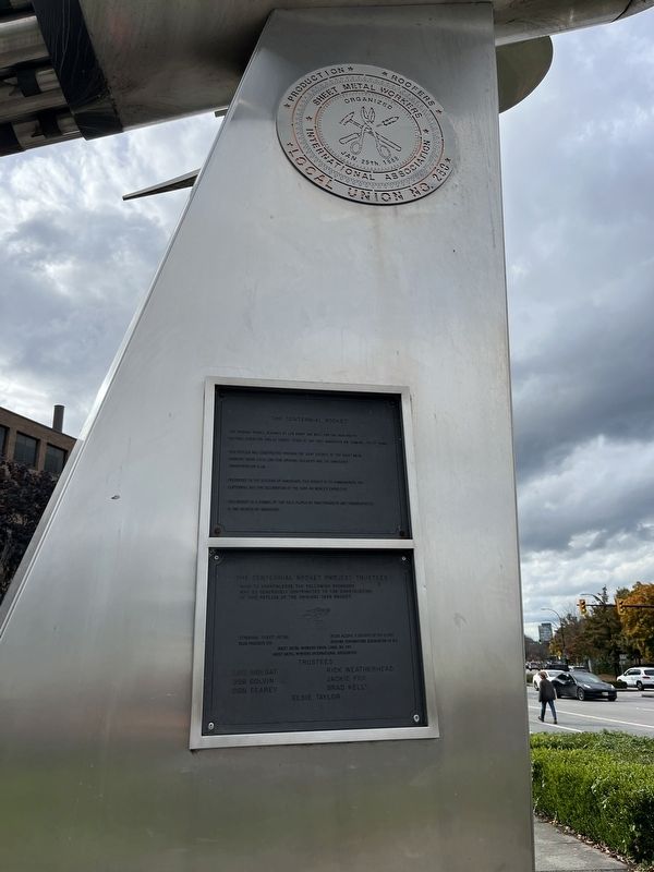 The Centennial Rocket Marker. Click for full size. The Centennial Rocket Marker image. Click for full size.