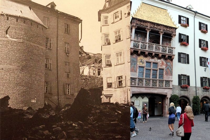 Protecting the building during World War II. Click for full size. Protecting the building during World War II image. Click for full size.