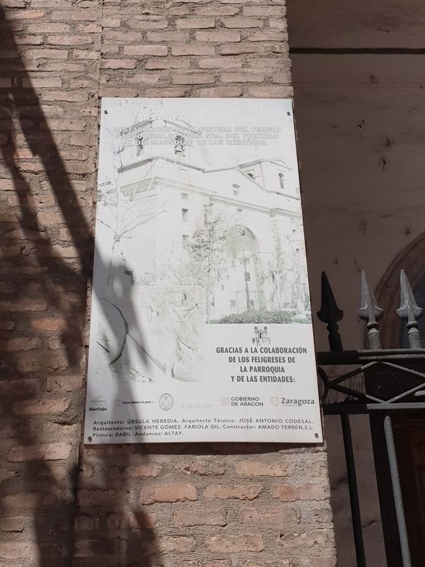 Iglesia de Nuestra Seora del Portillo Painting Restoration Sign image. Click for full size.