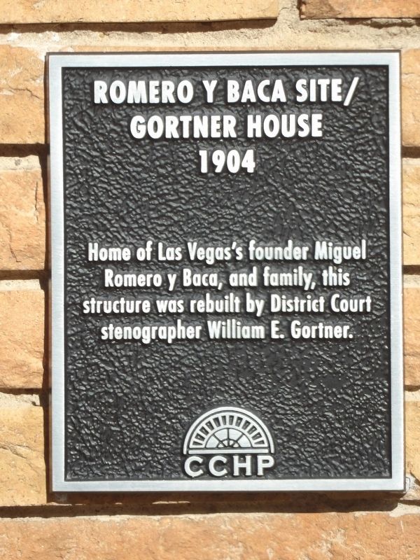 Romero y Baca Site/Gortner House Marker image. Click for full size.