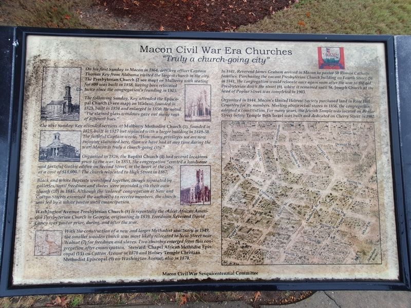 Macon Civil War Era Churches Marker image. Click for full size.