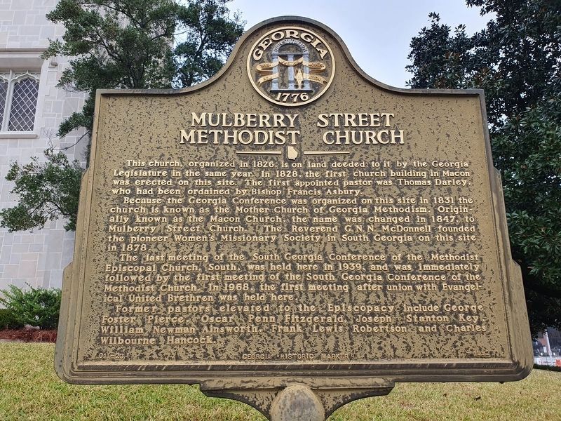 Mulberry Street Methodist Church Marker image. Click for full size.