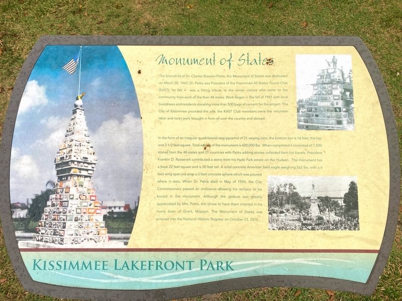 Monument of The States Marker image. Click for full size.