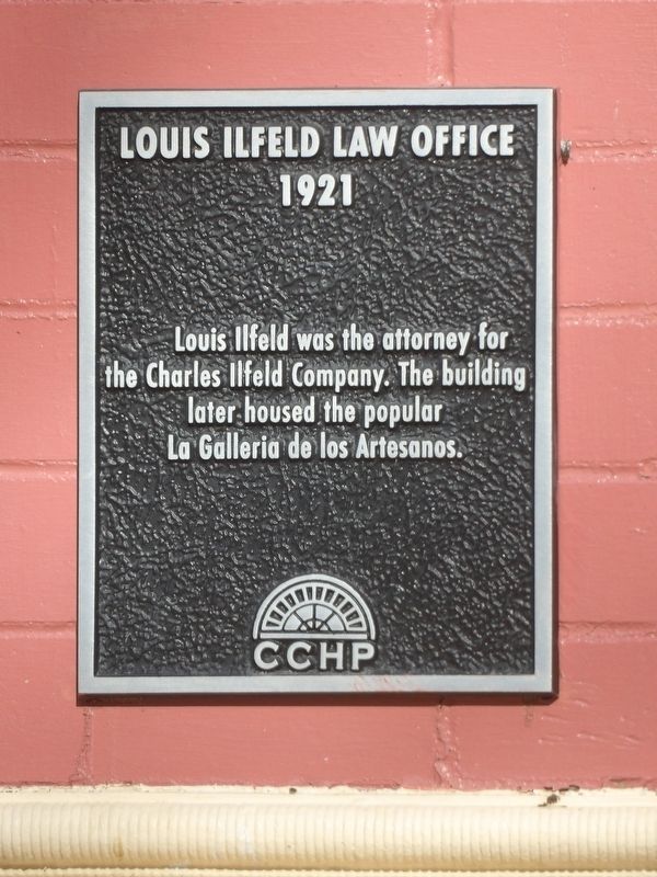 Louis Ilfeld Law Office Marker image. Click for full size.
