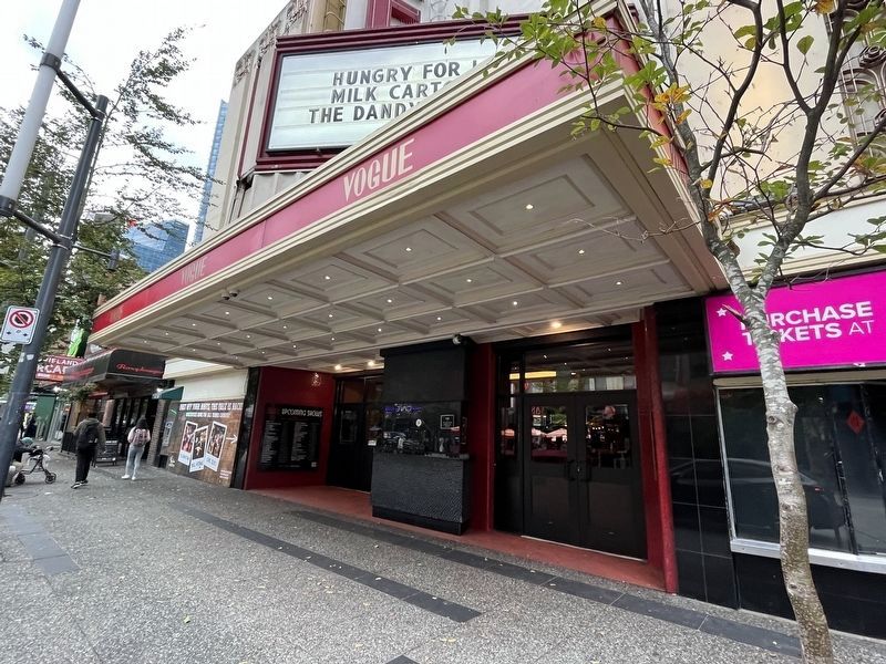 Vogue Theatre Marker image. Click for full size.