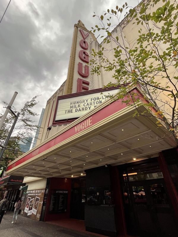Vogue Theatre Marker image. Click for full size.