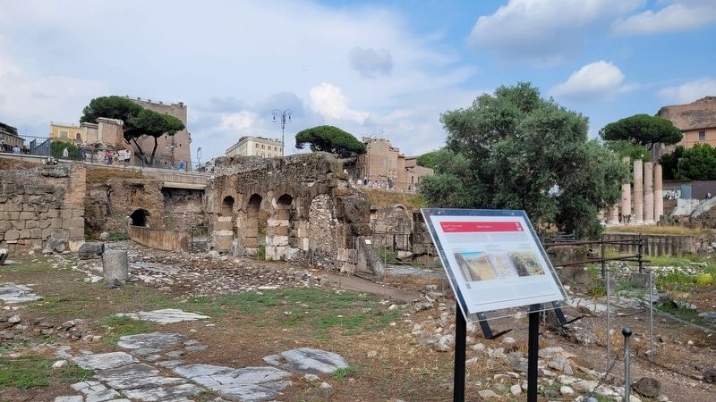 The view of the Forum of Nerva and Marker from the pathway image. Click for full size.