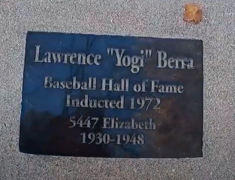 Lawrence "Yogi" Berra Marker image. Click for full size.