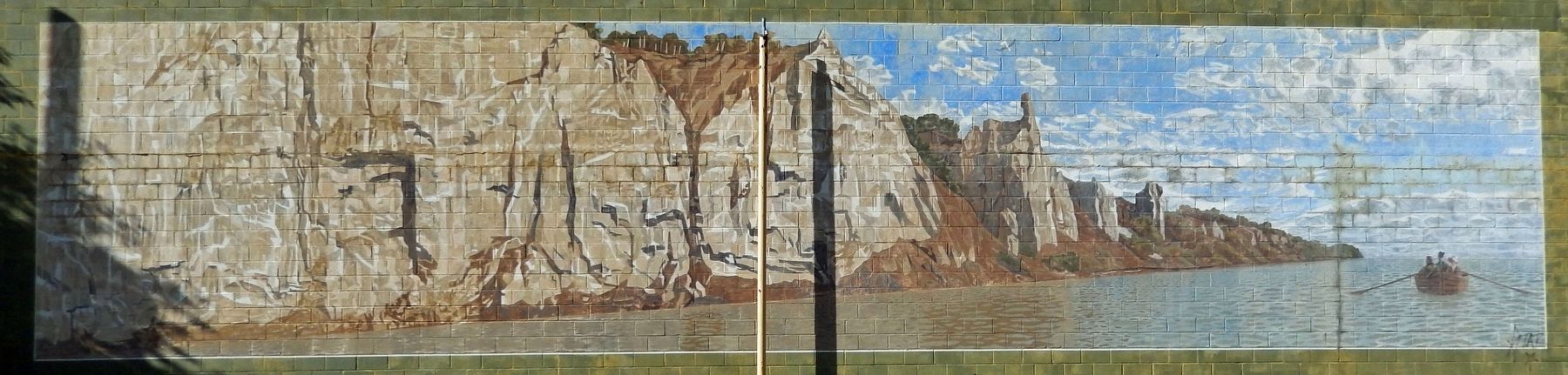 The Bluffs as Viewed by Elizabeth Simcoe c.1793 Mural image. Click for full size.