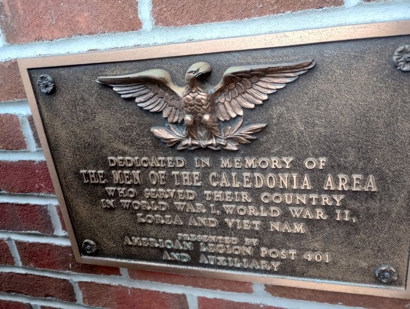 Caledonia Veterans Memorial Marker image. Click for full size.