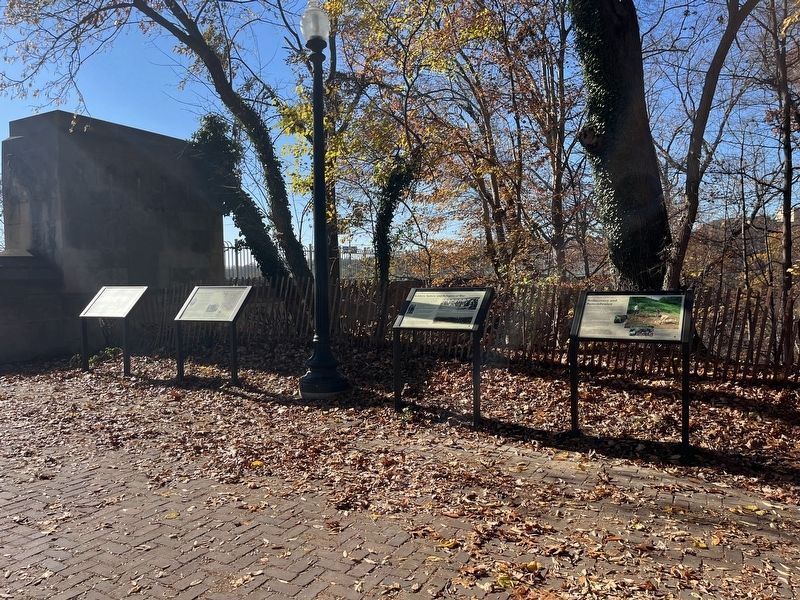 Hollowed Ground markers on the grounds of Walter Pierce Park image. Click for full size.