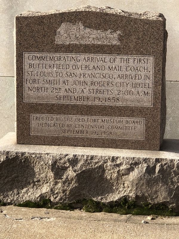 First Butterfield Overland Mail Coach Marker image. Click for full size.