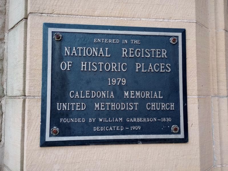 Caledonia Memorial United Methodist Church Marker image. Click for full size.