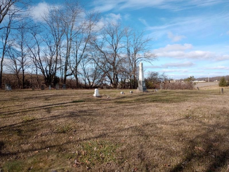 Pagetown Cemetery, behind the house that sits near the marker image. Click for full size.