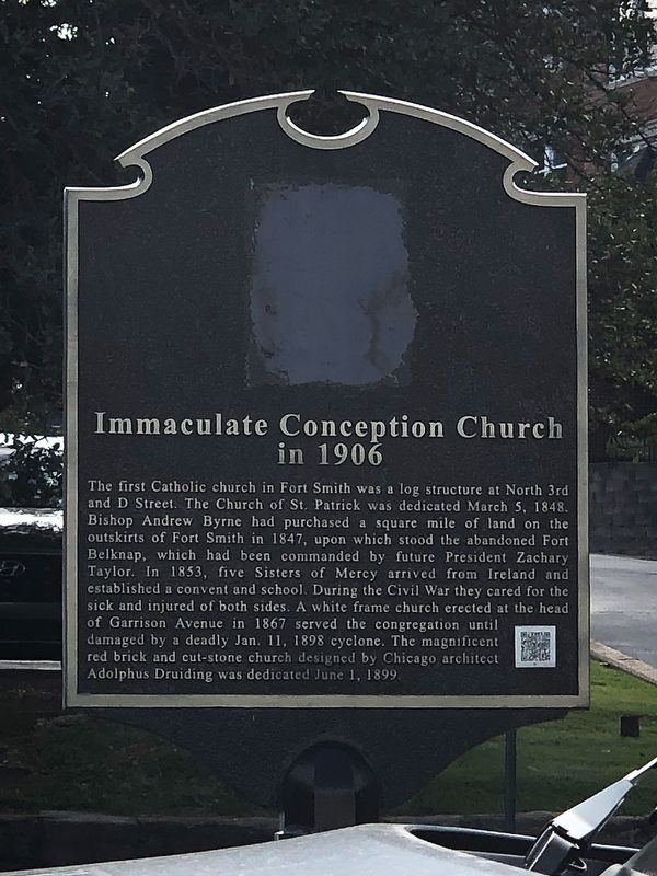 Immaculate Conception Church in 1906 Marker. Click for full size. Immaculate Conception Church in 1906 Marker image. Click for full size.