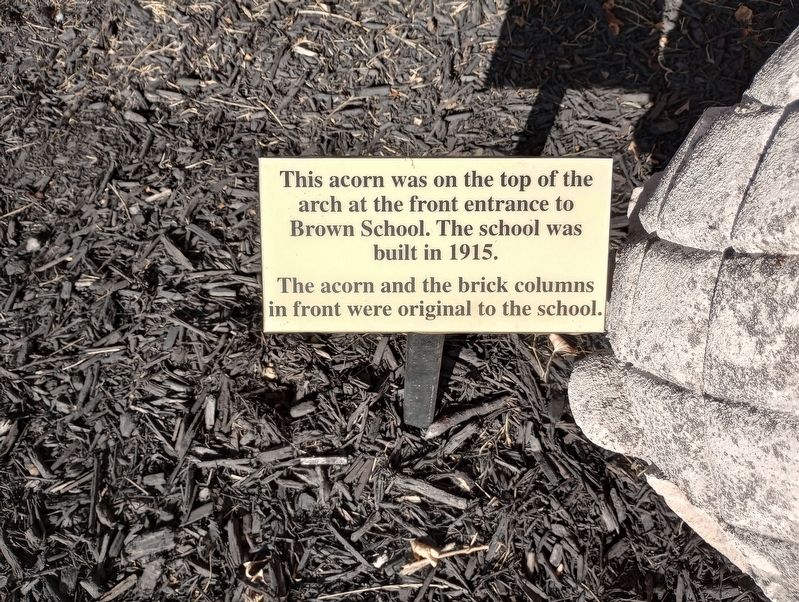 Brown School Acorn & Columns Marker. Click for full size. Brown School Acorn & Columns Marker image. Click for full size.