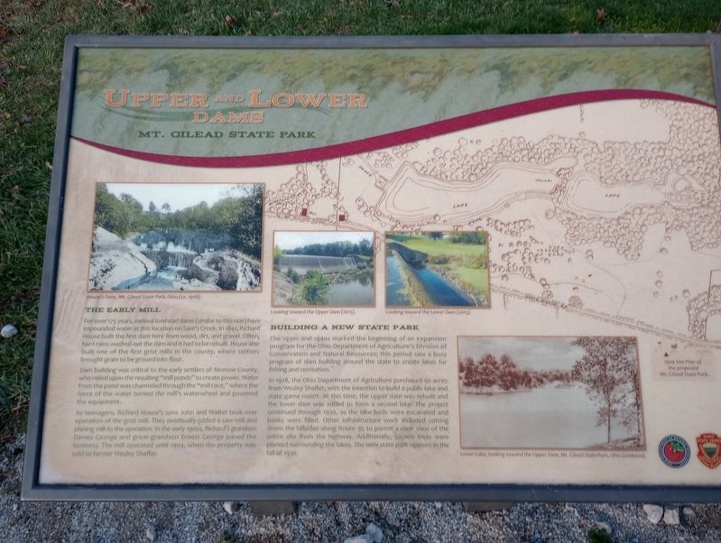 Upper and Lower Dams Marker image. Click for full size.