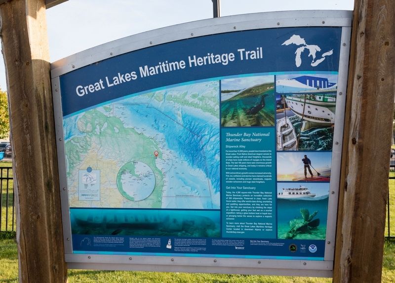 Thunder Bay National Maritime Sanctuary Marker image. Click for full size.