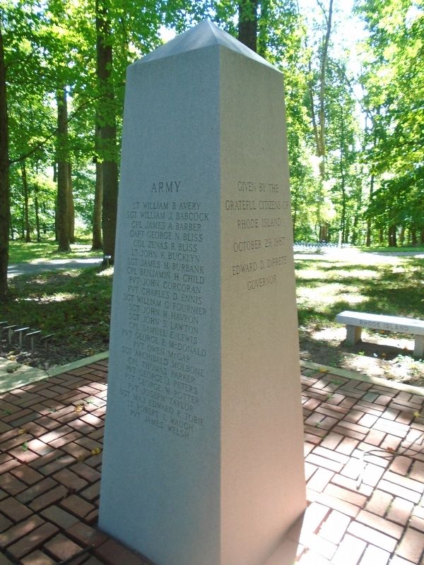 Rhode Island Medal of Honor Recipients Memorial Obelisk image. Click for full size.