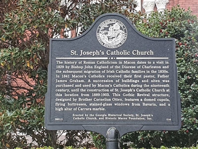 St. Joseph's Catholic Church Marker image. Click for full size.