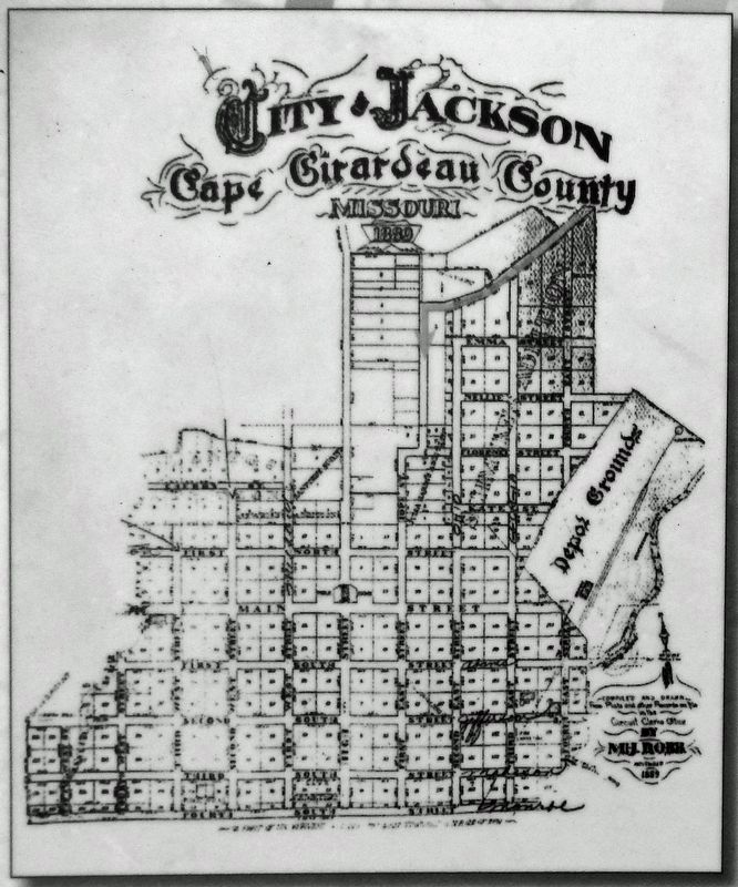 Marker detail: City of Jackson Map image. Click for full size.
