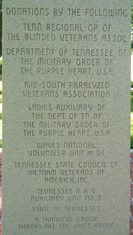 Tennessee Medal of Honor Recipients Sponsors Marker image. Click for full size.