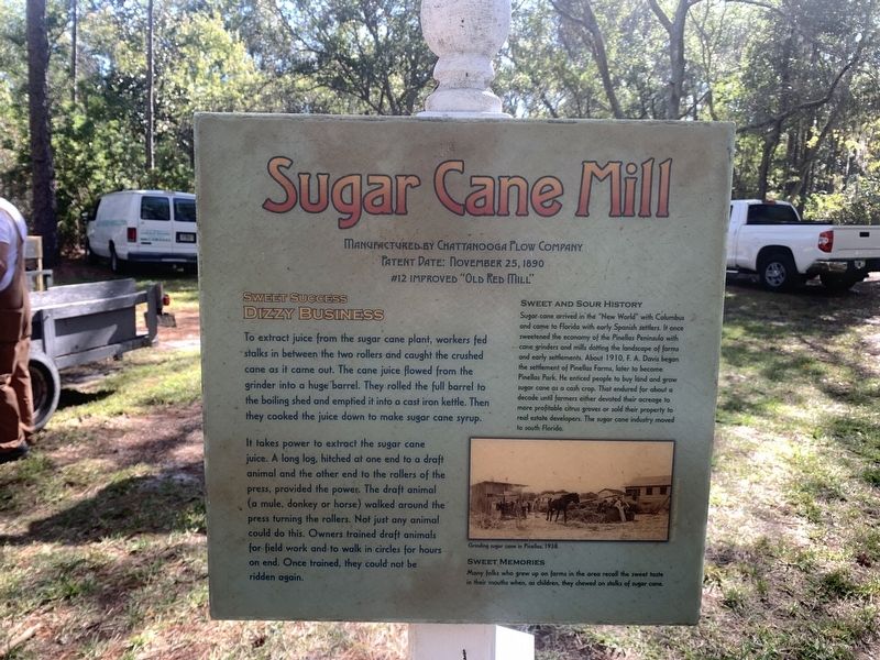 Sugar Cane Mill Marker. Click for full size. Sugar Cane Mill Marker image. Click for full size.