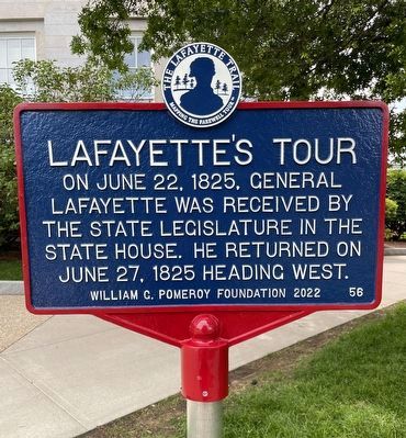 Lafayette's Tour Marker image. Click for full size.