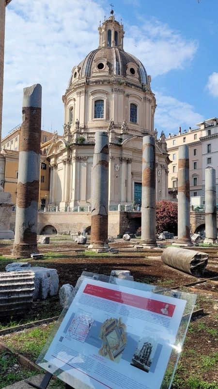 The view of the marker in front of the Church of the Most Holy Name of Mary at Trajans Column image. Click for full size.