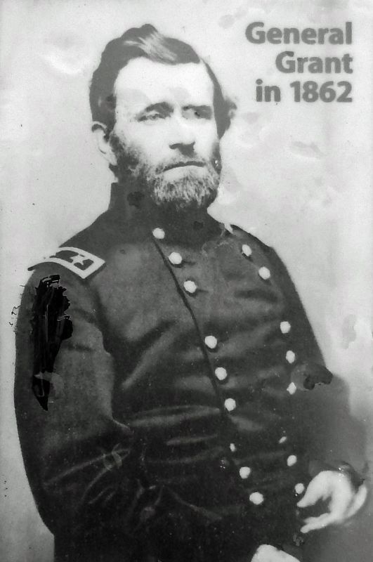 Marker detail: General Grant in 1862 image. Click for full size.