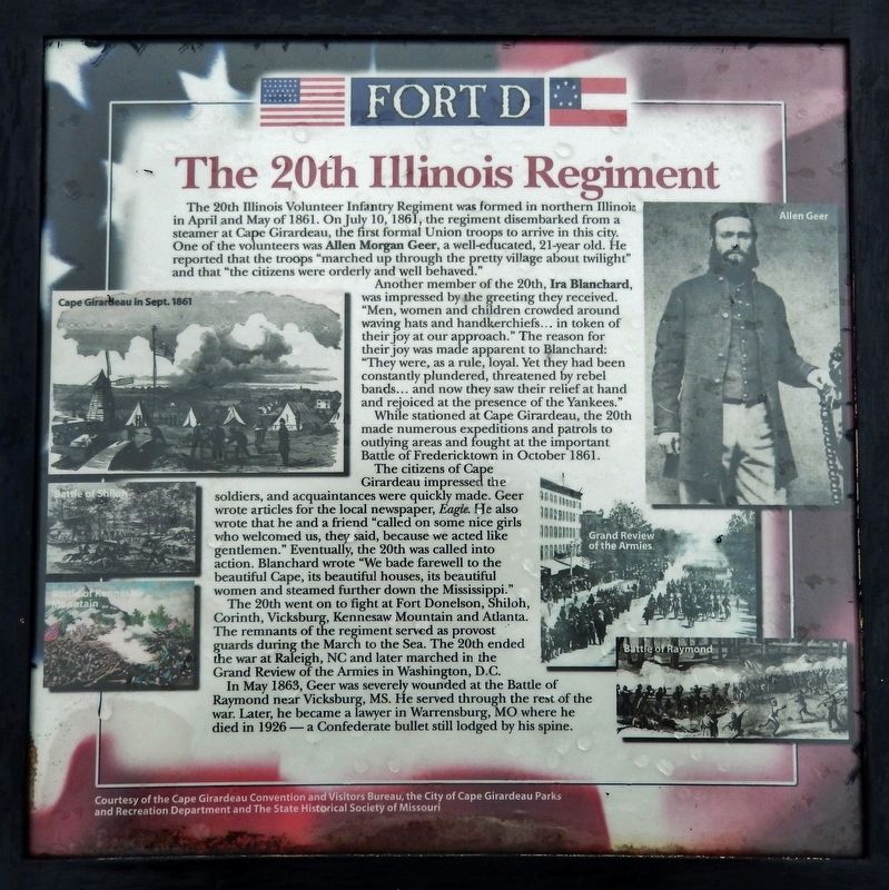 The 20th Illinois Regiment Marker image. Click for full size.